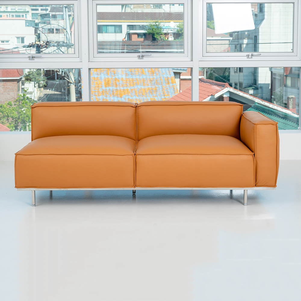 옐로우라이트 PH4 이태리 천연면피 PURE 100% 4인용 가죽모듈소파 전체가죽