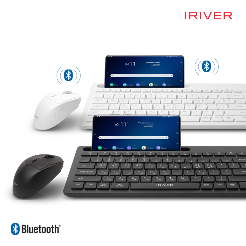 아이리버 EQWEAR-MVS7000 (블랙) 무선 키보드 마우스 세트 블루투스 겸용