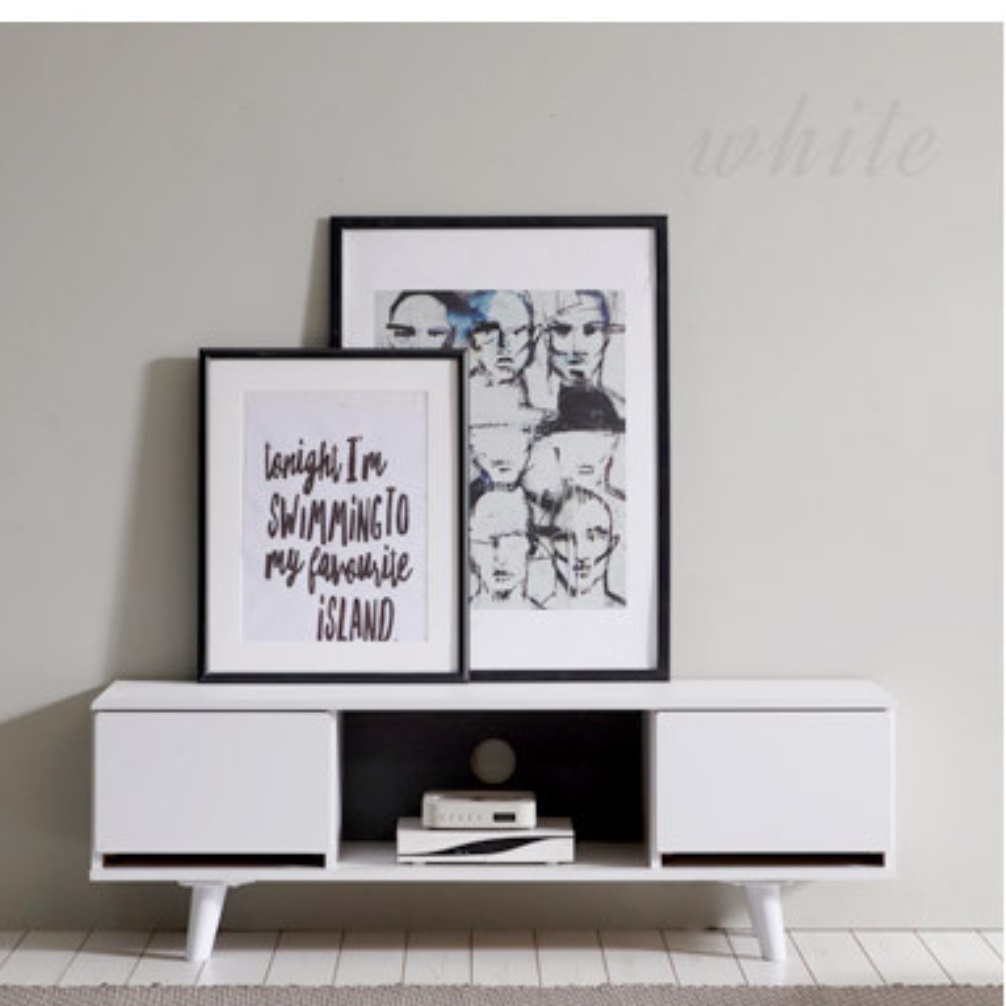 1200 낮은 거실장 원룸 티비 다이 미니 TV 받침대 장식장 원목 작은 티비장 선반