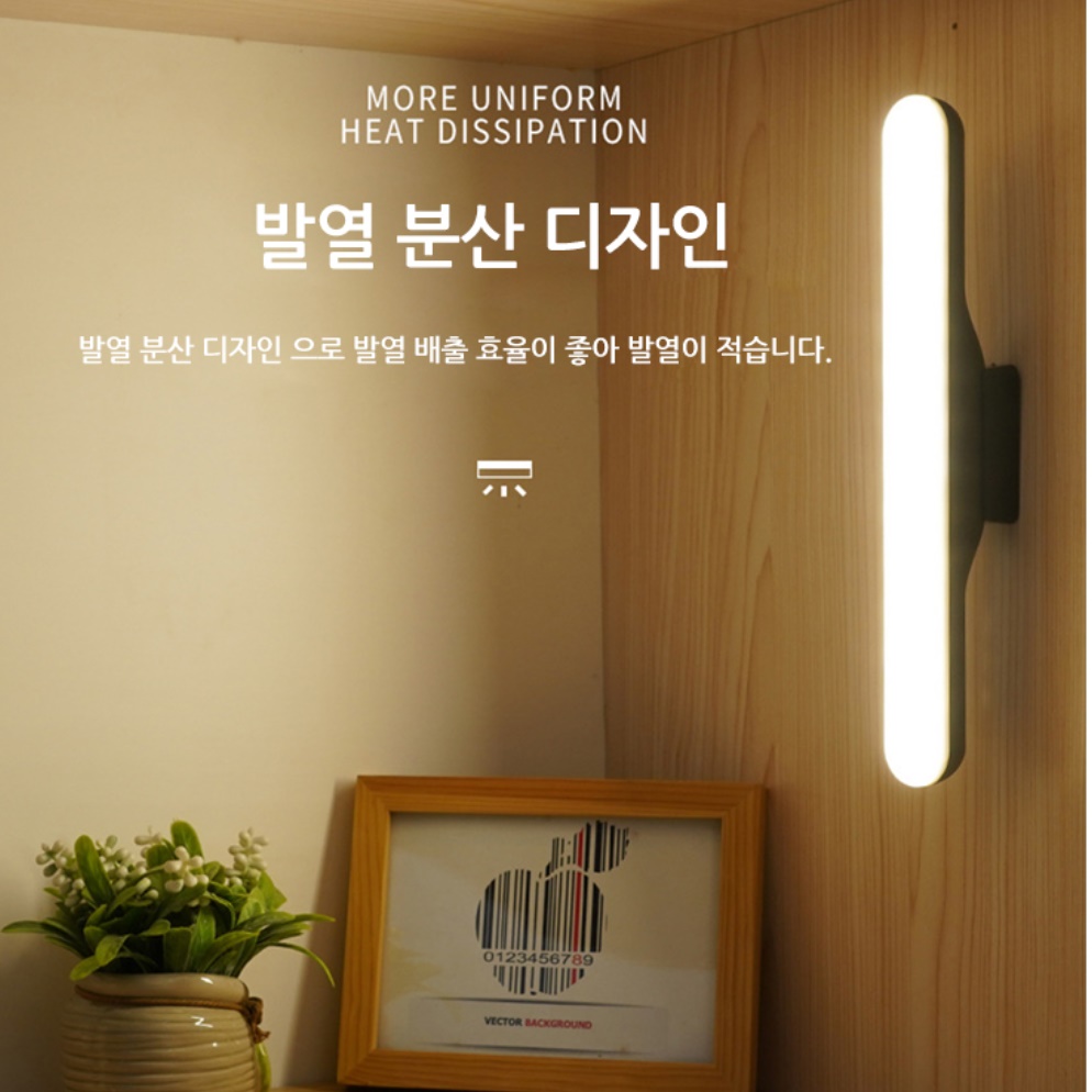 부착식 전등 드레스룸 조명 장식장 침대 파우더룸 전등 - 상세 이미지 4