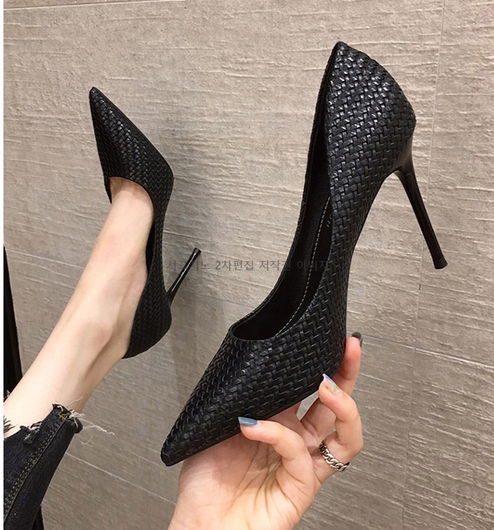 페이제 8cm 스틸레토 여성 정장 하이힐 구두 2color 상세 이미지 3