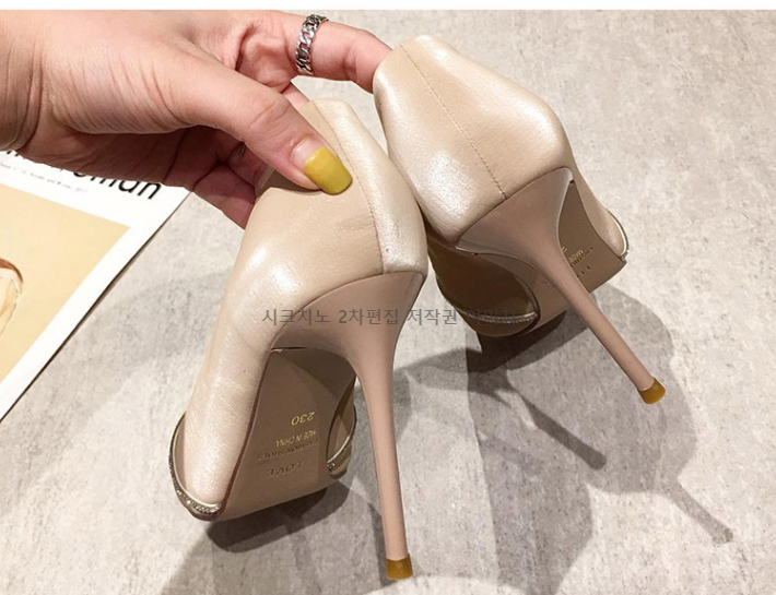 스테리 7,9cm 큐빅 스틸레토 여성 펌프스 하이힐 3color 상세 이미지 26