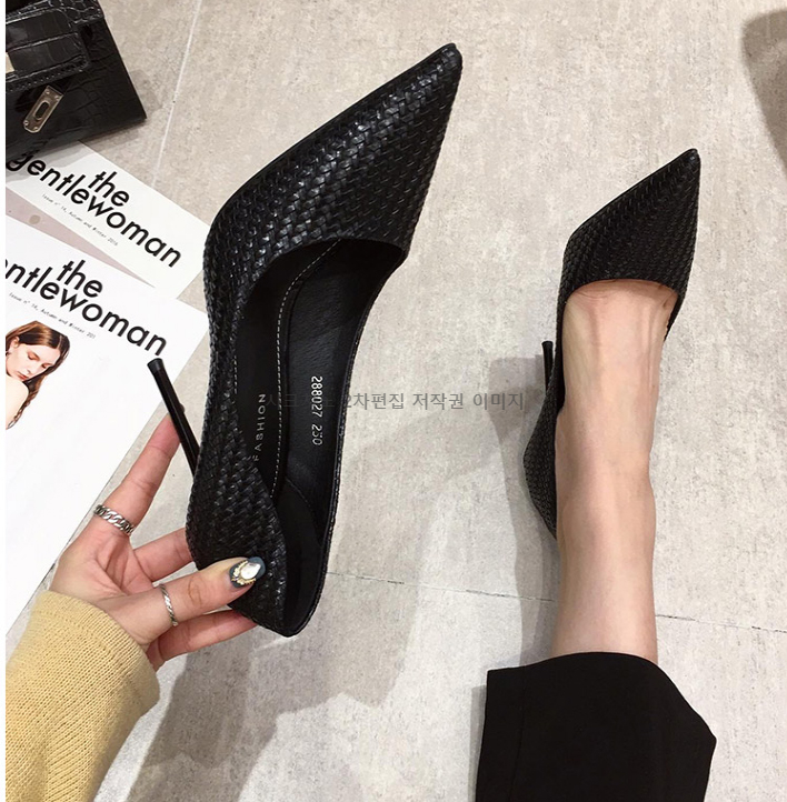 페이제 8cm 스틸레토 여성 정장 하이힐 구두 2color 상세 이미지 5
