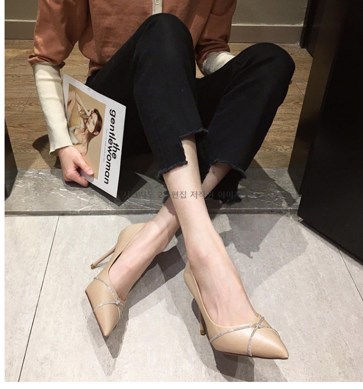 스테리 7,9cm 큐빅 스틸레토 여성 펌프스 하이힐 3color 상세 이미지 18