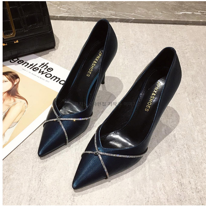 스테리 7,9cm 큐빅 스틸레토 여성 펌프스 하이힐 3color 상세 이미지 15