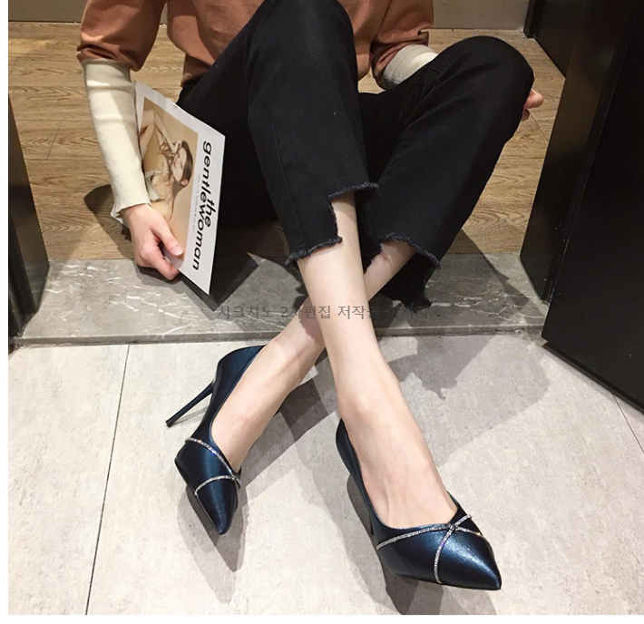스테리 7,9cm 큐빅 스틸레토 여성 펌프스 하이힐 3color 상세 이미지 12