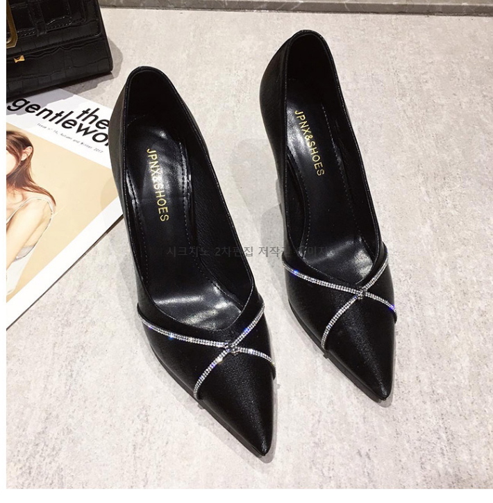 스테리 7,9cm 큐빅 스틸레토 여성 펌프스 하이힐 3color 상세 이미지 7