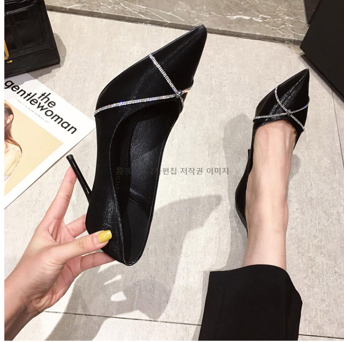 스테리 7,9cm 큐빅 스틸레토 여성 펌프스 하이힐 3color 상세 이미지 5