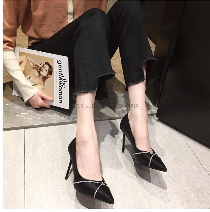 스테리 7,9cm 큐빅 스틸레토 여성 펌프스 하이힐 3color 상세 이미지 6