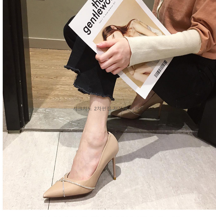 스테리 7,9cm 큐빅 스틸레토 여성 펌프스 하이힐 3color 상세 이미지 19