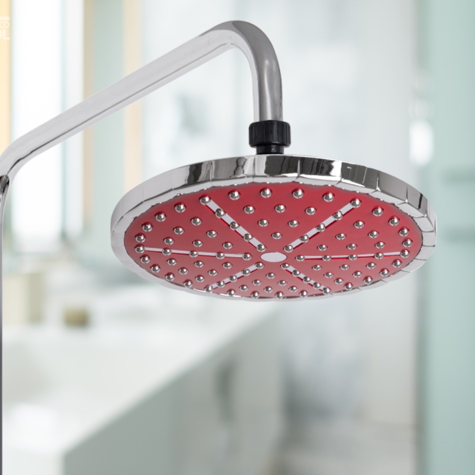 욕실 해바라기용 대형 헤드 교체 목욕탕 화장실 원형 레드 입식 해바라기 샤워기 헤드 교체