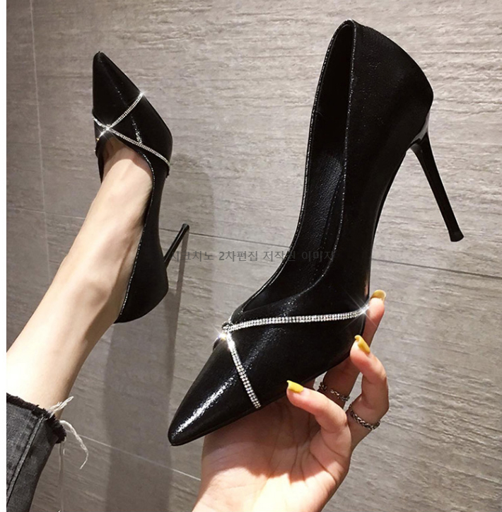 스테리 7,9cm 큐빅 스틸레토 여성 펌프스 하이힐 3color 상세 이미지 3