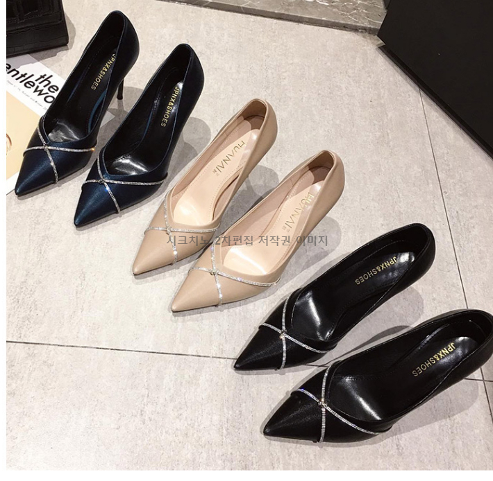 스테리 7,9cm 큐빅 스틸레토 여성 펌프스 하이힐 3color 상세 이미지 23