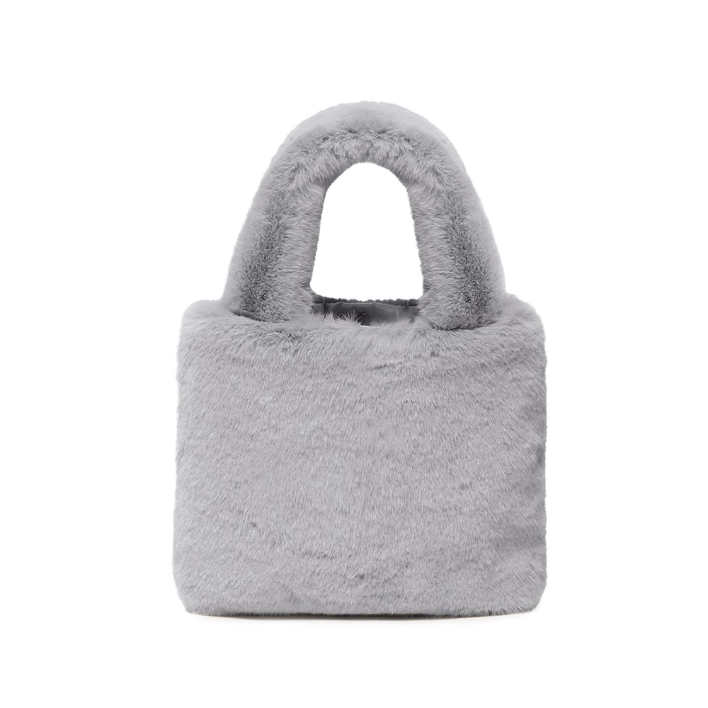 퍼밍 페이크퍼 스퀘어 퍼가방 토트백 - 상세 이미지 3