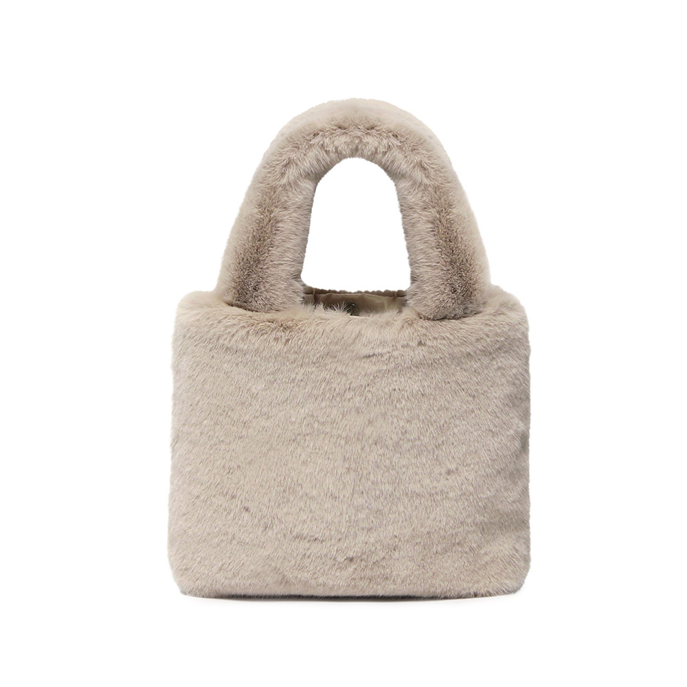 퍼밍 페이크퍼 스퀘어 퍼가방 토트백 - 상세 이미지 4