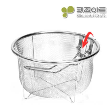 키친아트 파스타냄비 스텐 국수 냄비 스파게티 면 삶는 미니 찜솥 16cm - 상세 이미지 4