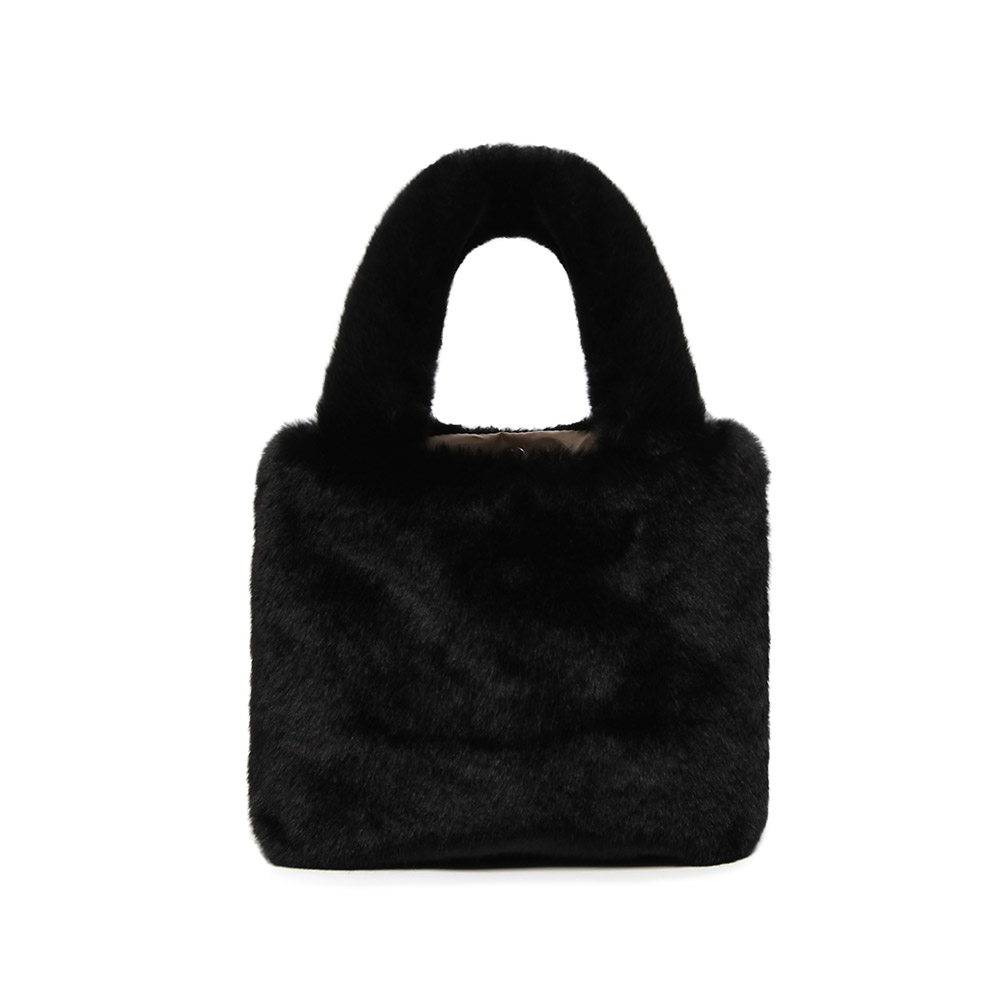 퍼밍 페이크퍼 스퀘어 퍼가방 토트백 - 상세 이미지 2