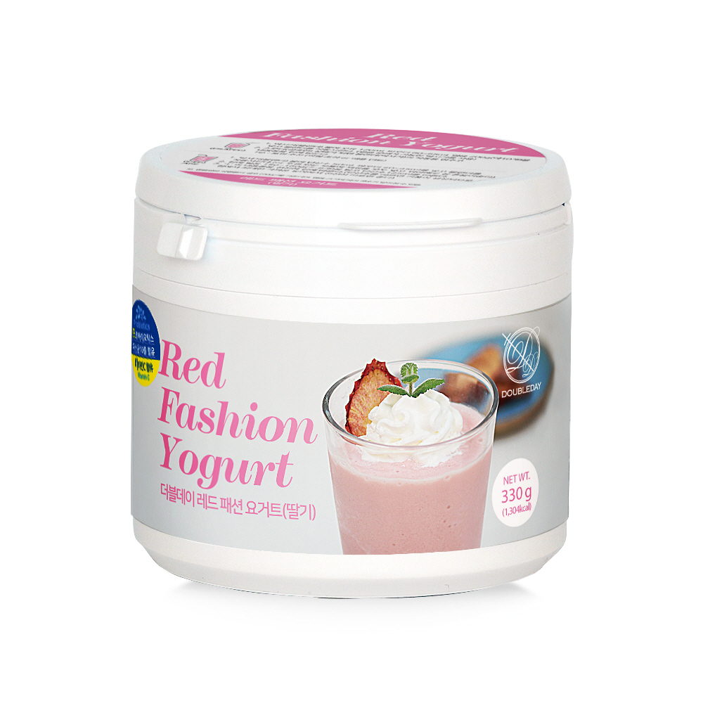 더블데이 / 레드 패션 요거트 홈카페 330G / 딸기 요구르트 스무디 파우더 분말 가루 베이스 재료 - 상품 이미지