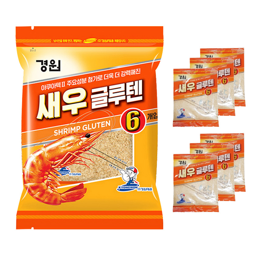 경원 새우 글루텐 6 낱개포장 민물 떡밥 붕어 잉어 - 상품 이미지