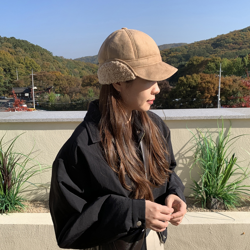 스웨이드 양털 겨울모자 방한 이어머프 캡 귀도리햇 방한모 군밤모자 장수 귀마개 트루퍼햇