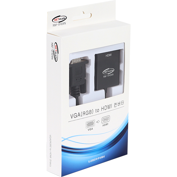 강원전자 넷메이트 VGA(RGB) + Stereo to HDMI 컨버터 NM-VH04N - 상세 이미지 3