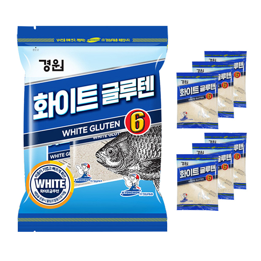 경원 화이트 글루텐 6 바닐라향 낱개포장 민물 떡밥 - 상품 이미지