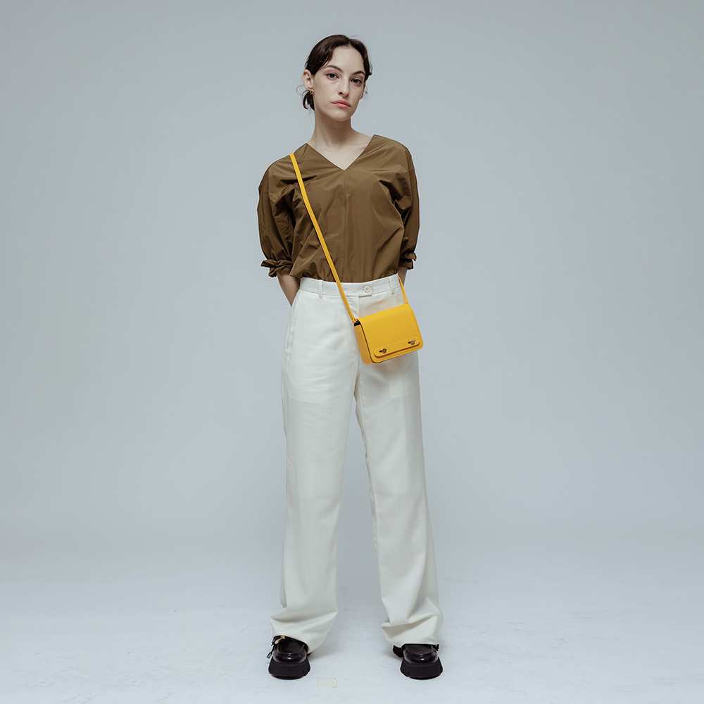 메이크디 선인장 가죽 마이크로 미니백 옐로우 이미지 7