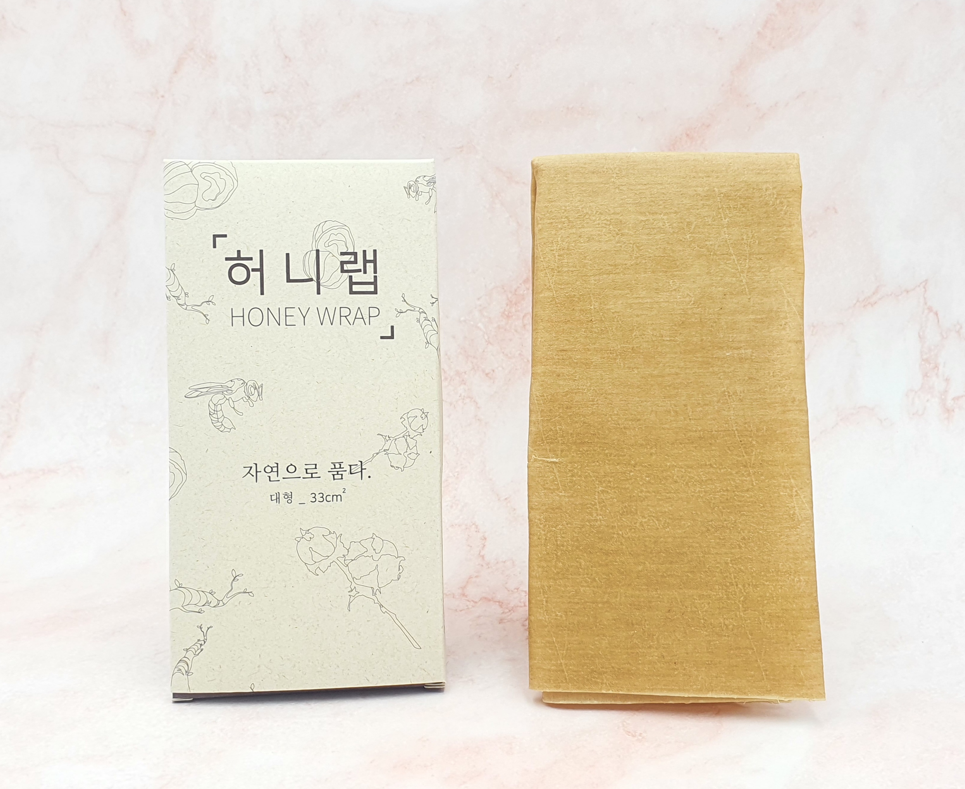 오가닉 허니랩 대형 33x33cm 밀랍랩 비즈왁스랩 꿀랩 친환경랩 - 상품 이미지