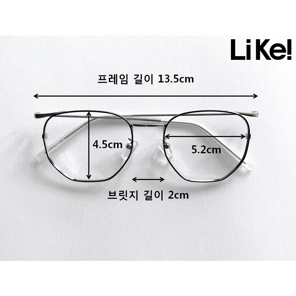 남자안경 가벼운 안경테 사각 쇠테 안녕 - 상세 이미지 5