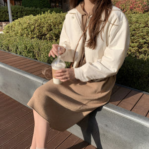 트렌디 오버핏 여자 숏패딩 크롭 항공점퍼 여성블루종 간절기 아우터 우먼봄... 착용 후기 | 사이즈/핏 총정리 - 상품 이미지 2