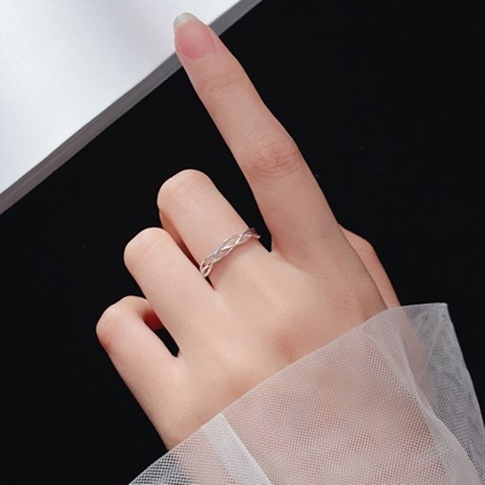 오로라 오팔 큐빅 오픈 실버 925 반지 R051 - 상세 이미지 3