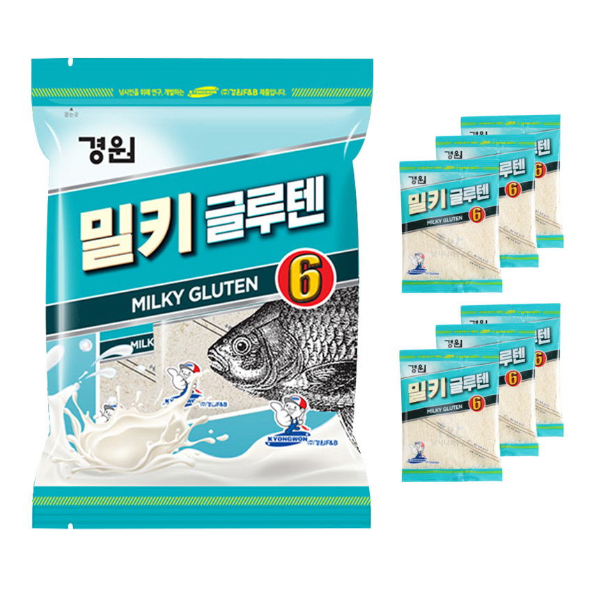 경원 밀키 글루텐 6 낱개포장 민물 떡밥 붕어 잉어 - 상품 이미지