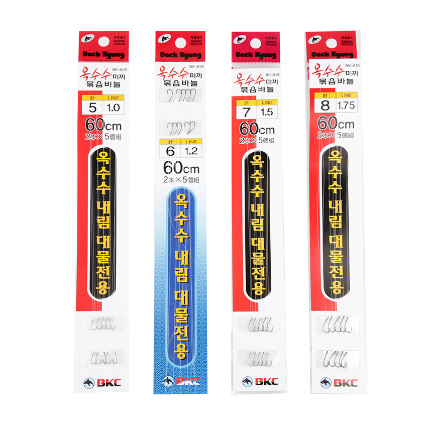 백경 국산 옥수수 내림 중층 묶음바늘 대물전용 60cm BK-619 - 상품 이미지