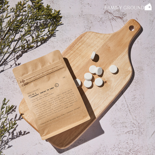 패밀리그라운드 식기세척기세제 올인원 젖병세척기겸용 식품첨가물 70개입, 1개 제품 이미지