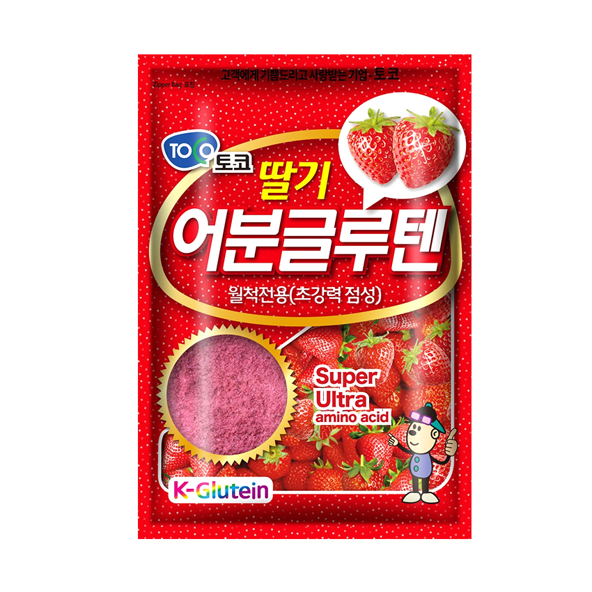토코 딸기 어분 글루텐 떡밥 미끼 민물 붕어 잉어 향어 - 상품 이미지