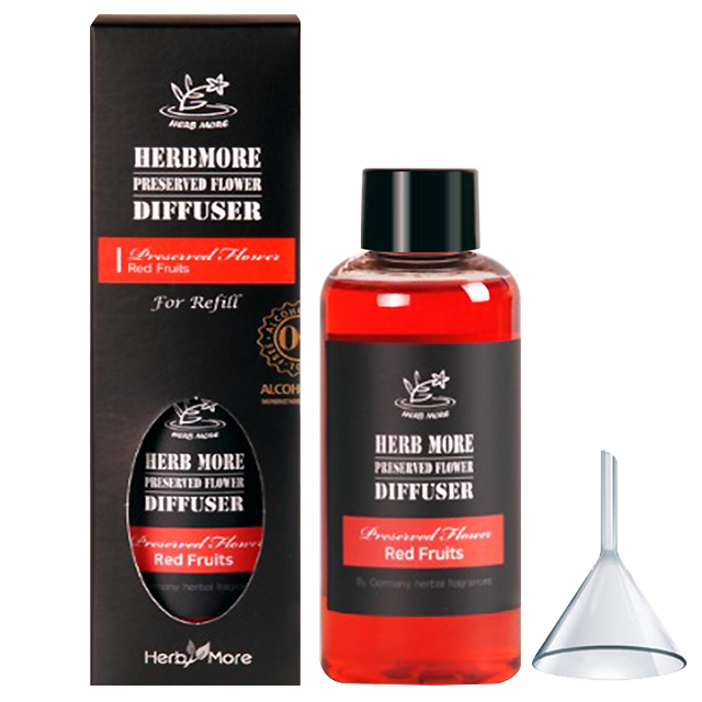 허브모아 프리져브드 차량용 방향제 디퓨저 리필 100ml 블랙체리 레드프룻 - 상품 이미지