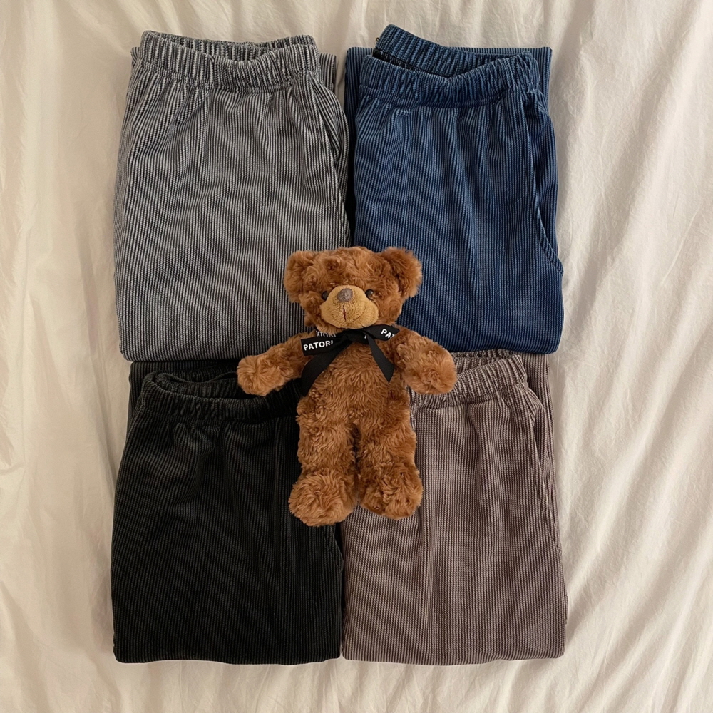 몽글 벨벳 수면바지 커플 잠옷 겨울 빅사이즈 극세사 파자마파티