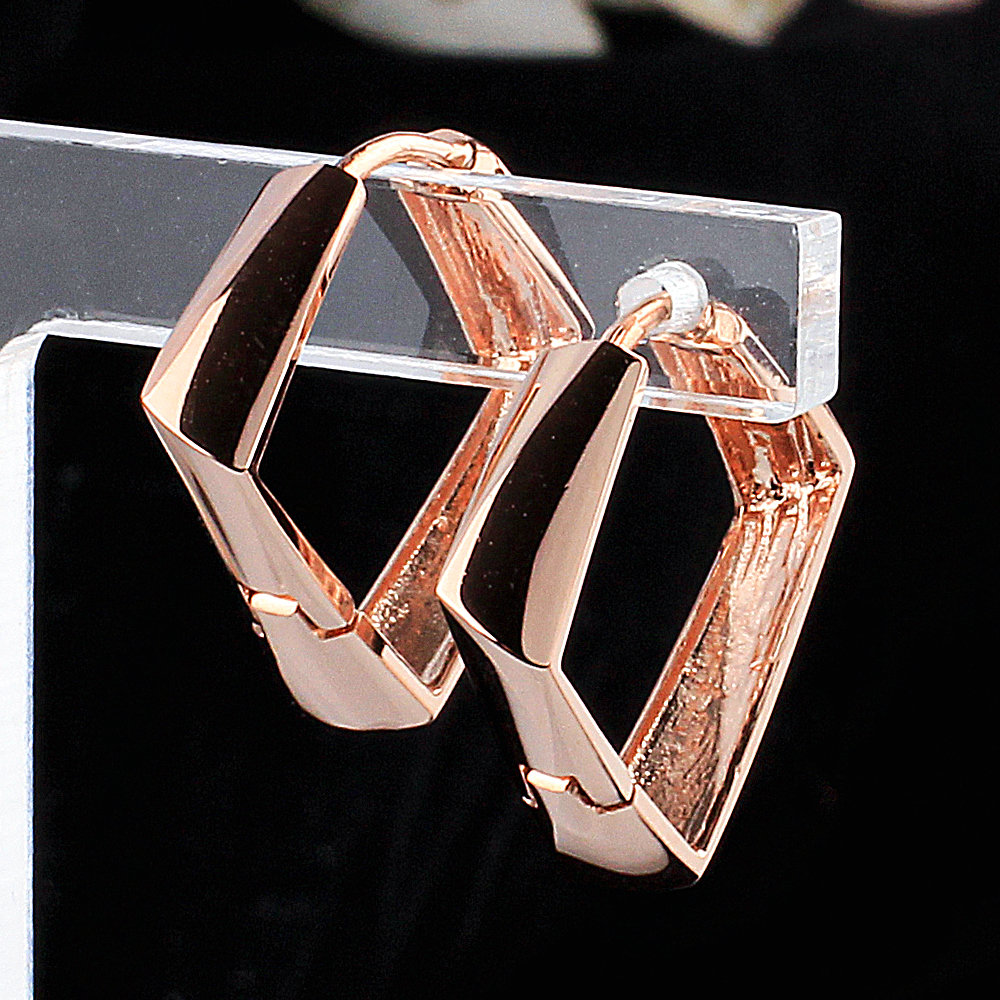 14K 사각 원터치 귀걸이 20미리 이어 링 여자 생일 선물 친구 데일리 30대 - 상세 이미지 3