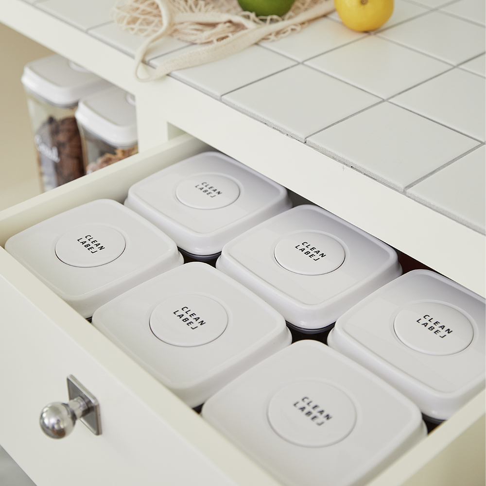 원터치 밀폐용기 500ml 사각 소분 이미지 6
