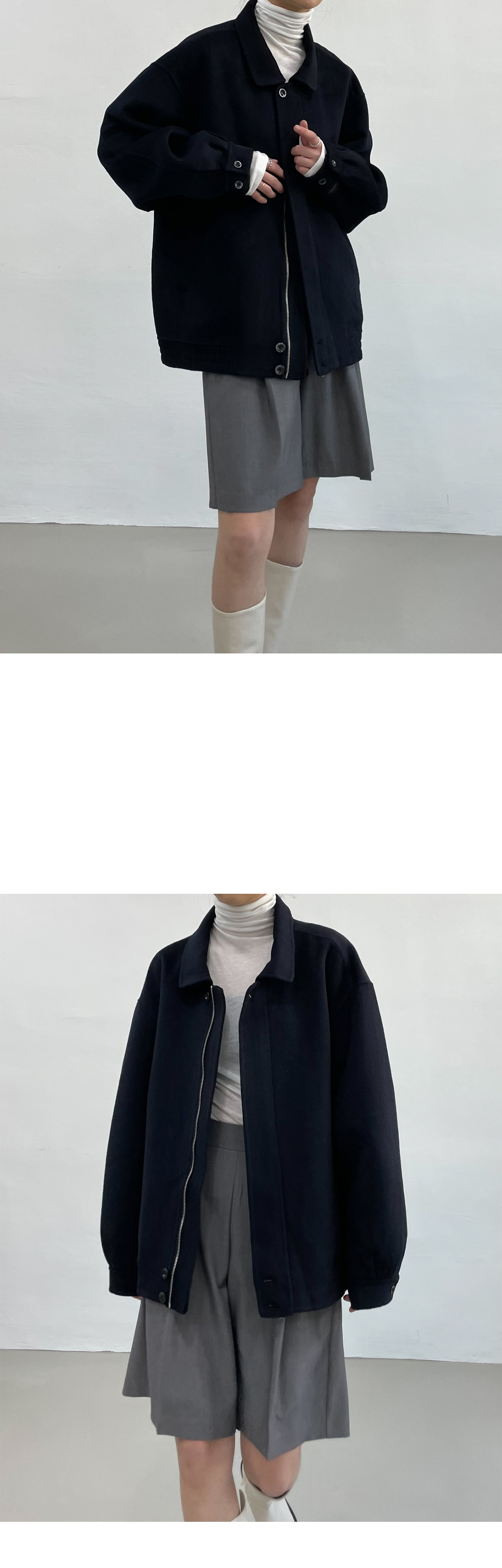 【INCHANT ME】Cartoon Wool Handmade Overfit Jacket INCHANT ME】Cartoon Wool Handmade Overfit Jacket (INCHANT ME