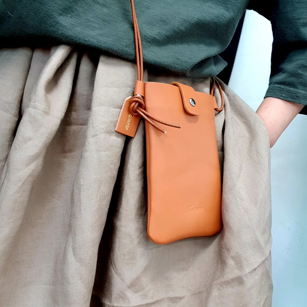 가죽공방 데일리 명품 소가죽 핸드폰가방 크로스백 미니백