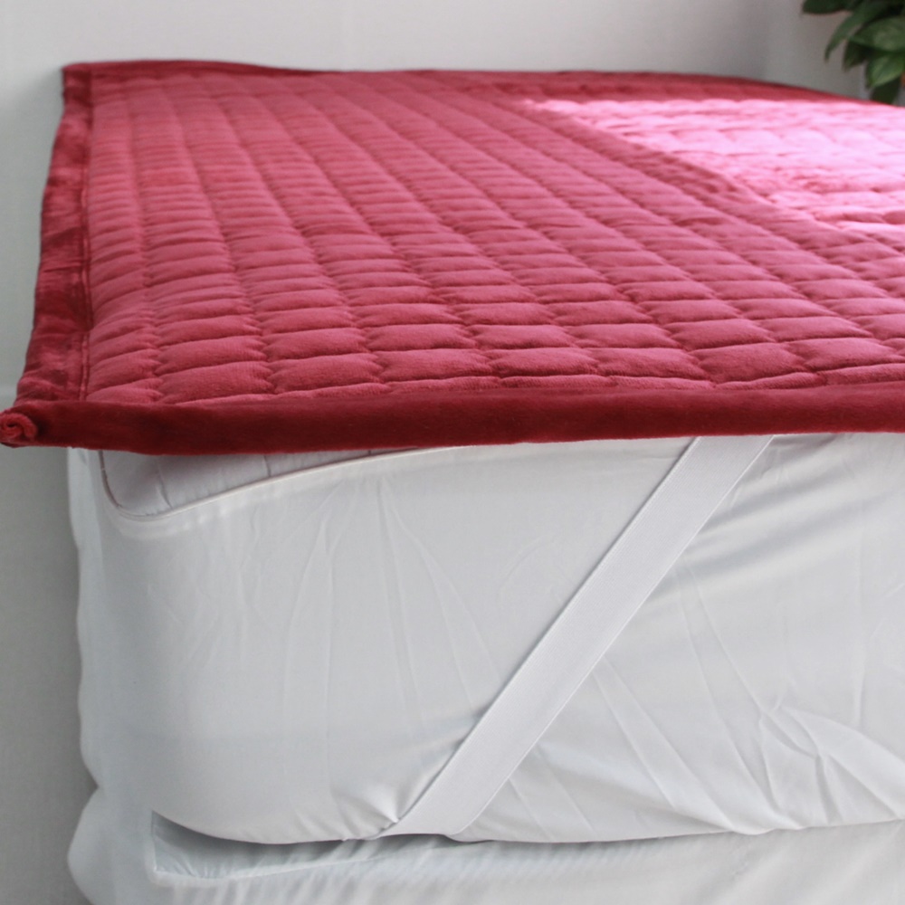 보슬보슬 고정밴드 밍크 극세사 알러지케어 침대패드 SS