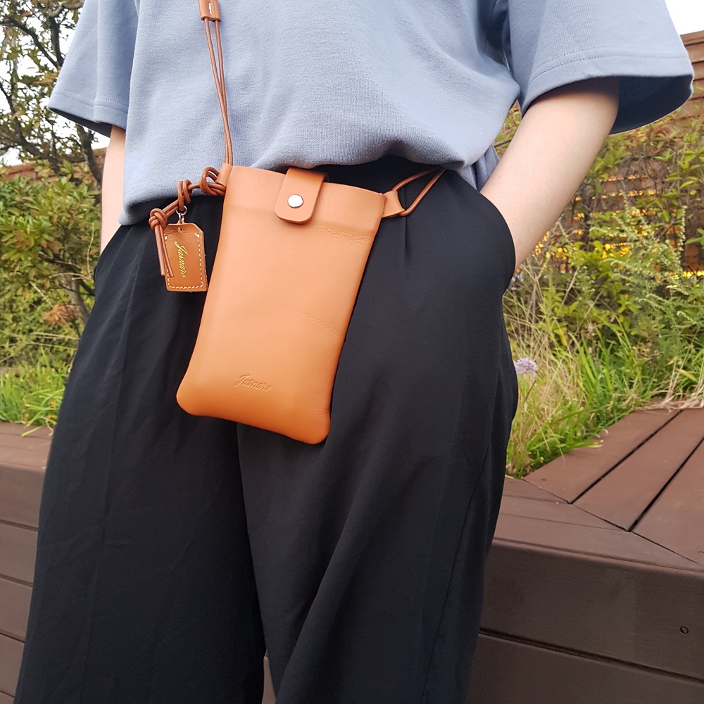 가죽공방 데일리 명품 소가죽 핸드폰가방 크로스백 미니백