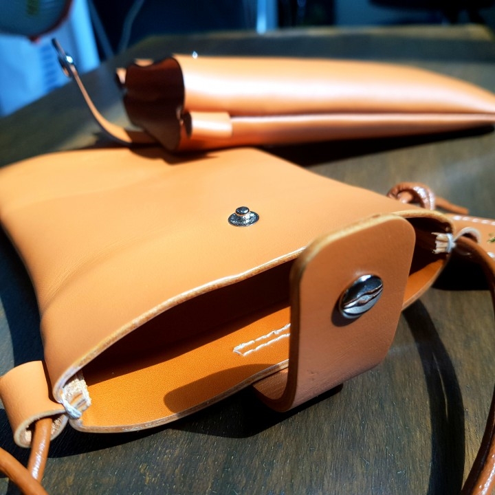 가죽공방 데일리 명품 소가죽 핸드폰가방 크로스백 미니백