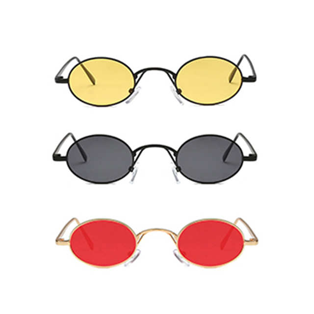 복고풍 알작은 선글라스 - y2k 레드 옐로우 블랙 눈알가리개 인싸 틴트 사이파이 - 상품 이미지