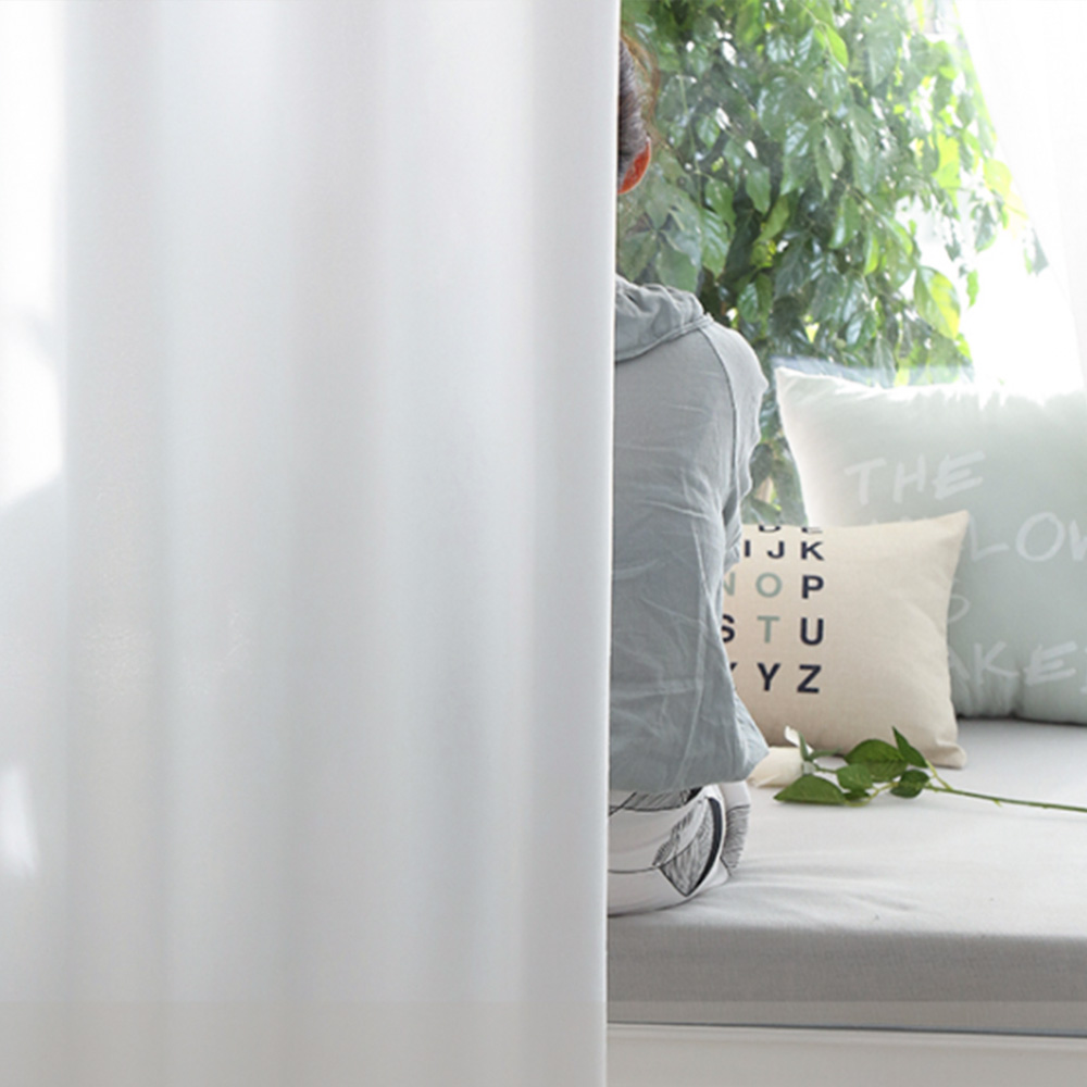 더 도톰한 비침없는 두꺼운 사생활보호 나비주름 차르르 쉬폰커튼 기본2