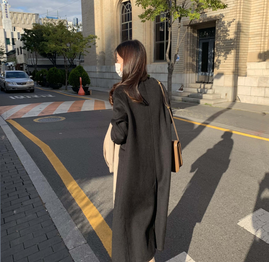 [단독] [made💖]퓨턴 루즈핏 오버핏 겨울 카라넥 더블버튼 하객룩 핸드메이드 코트(3color)/자켓,울자켓,울코트,롱코트,울재킷,롱핸드메이드코트, 상세 이미지 35
