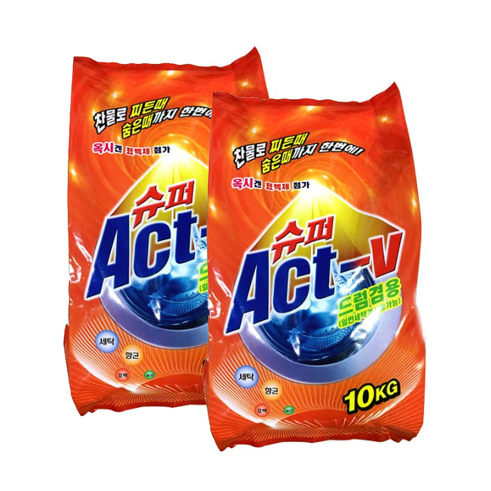 무배) 슈퍼액티브 가루세제10kg x2 1셋트 : 비령마켓