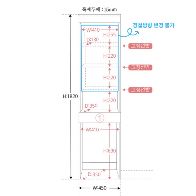 입식 미니 화장대 슬림화장대 소형 작은 모듈화장대 - 상세 이미지 5