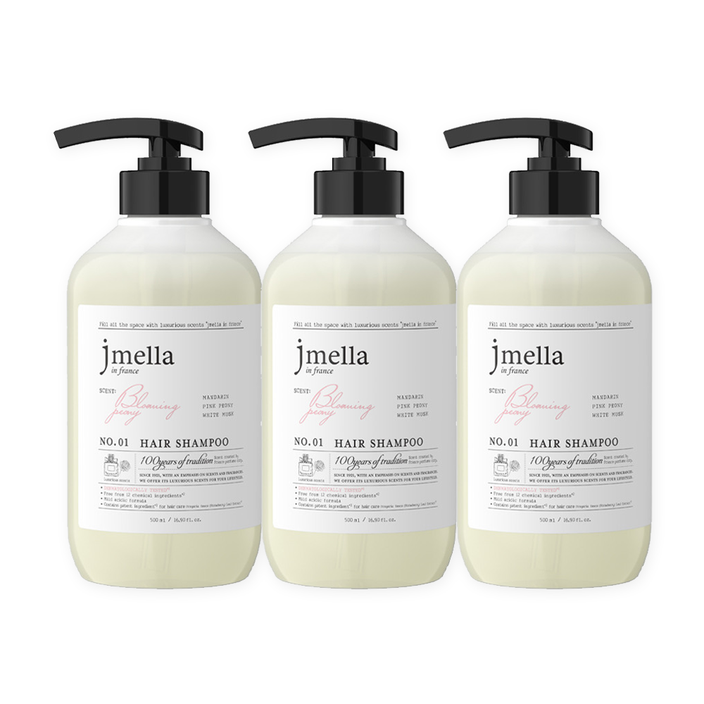 [샴푸세트] 제이멜라 인 프랑스 블루밍 피오니 헤어 샴푸 500ml 3개 - 상품 이미지